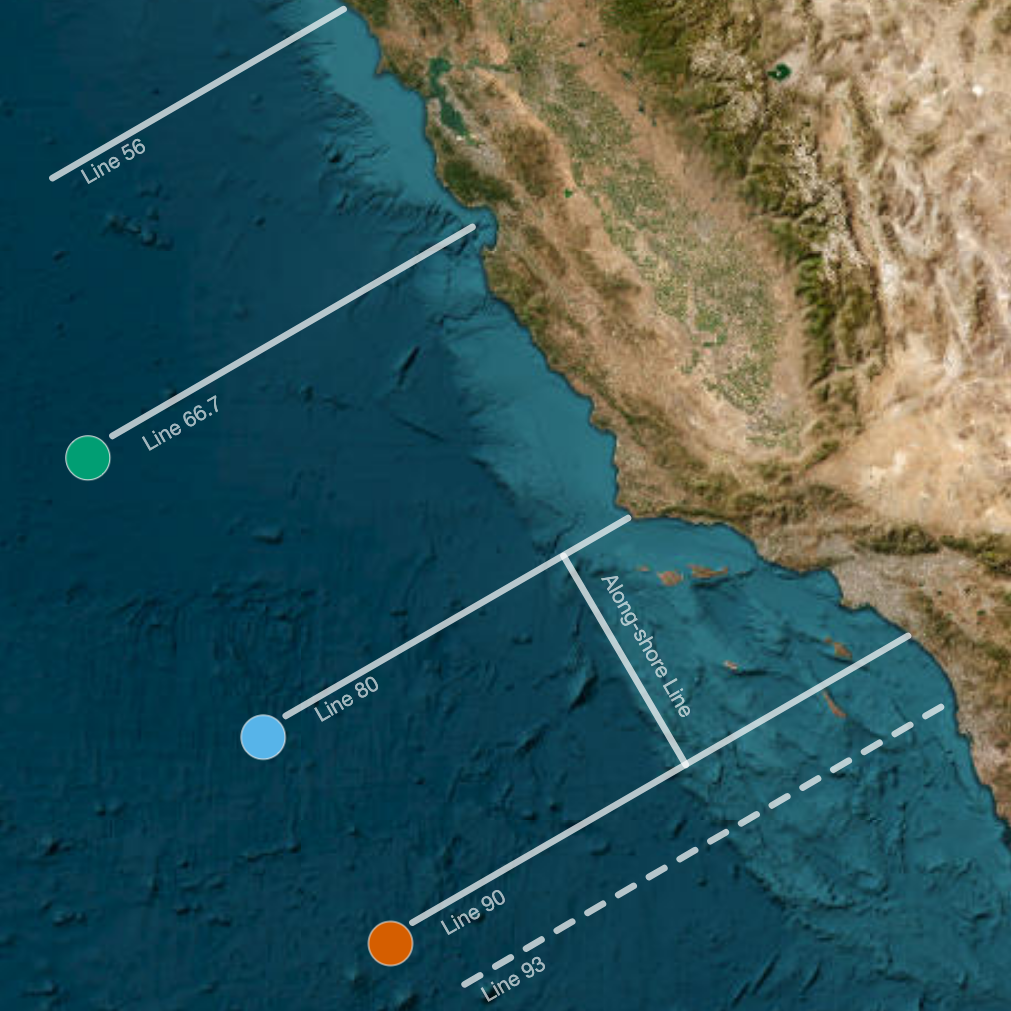 Map of CUGN glider lines